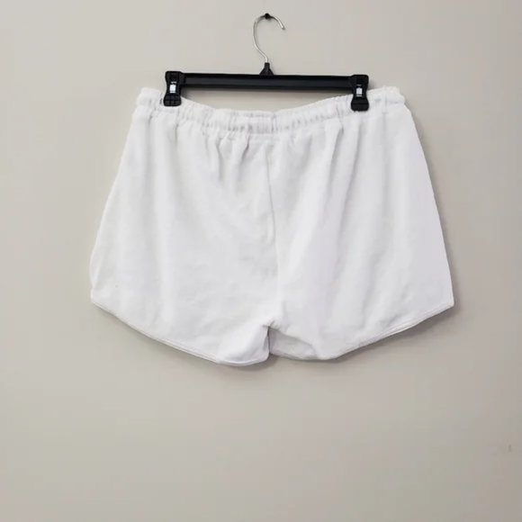 Fila terrycloth high rise athletic lounge shorts L white - Picture 2 of 3